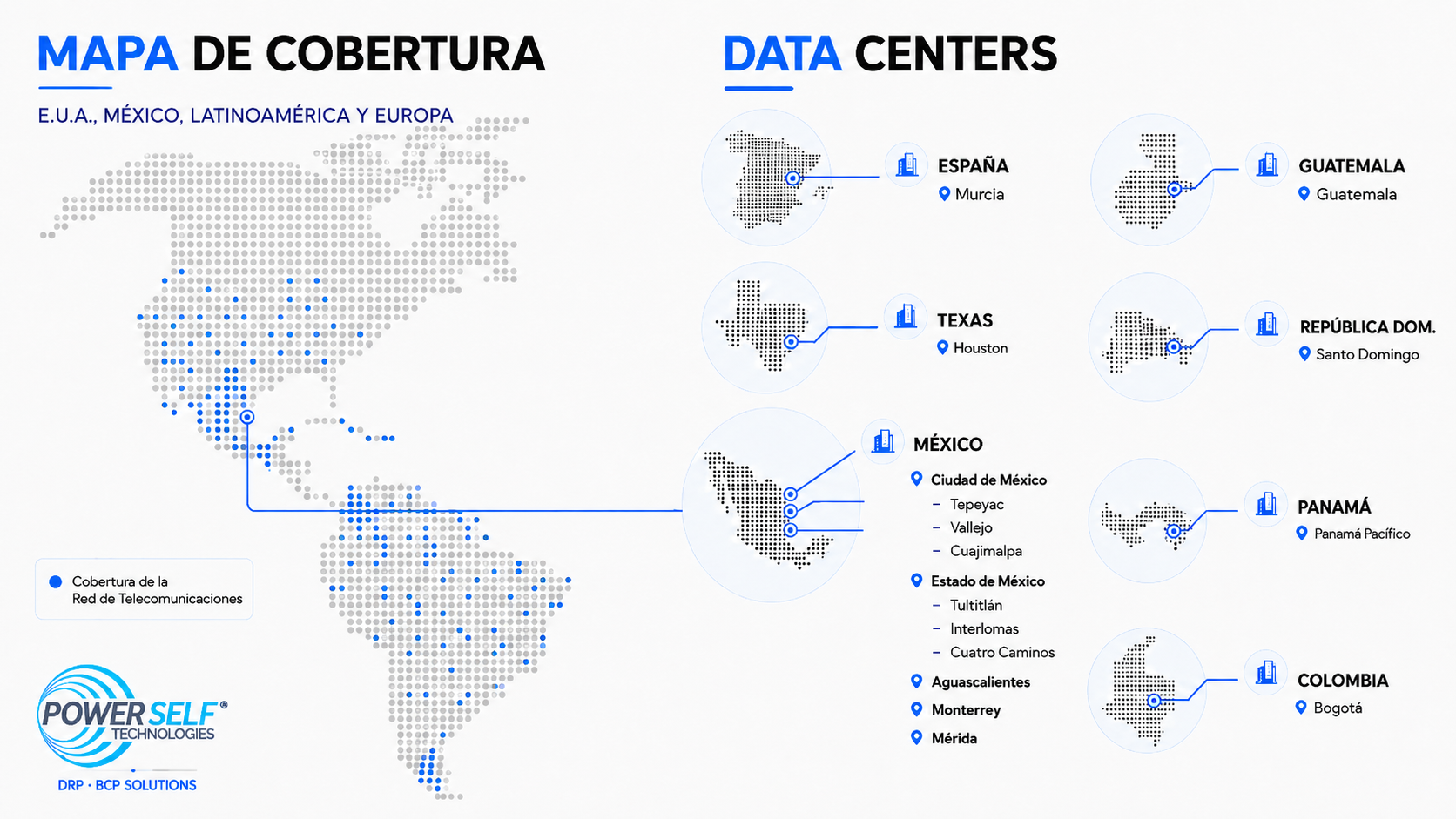 Mapa de cobertura PowerSelf